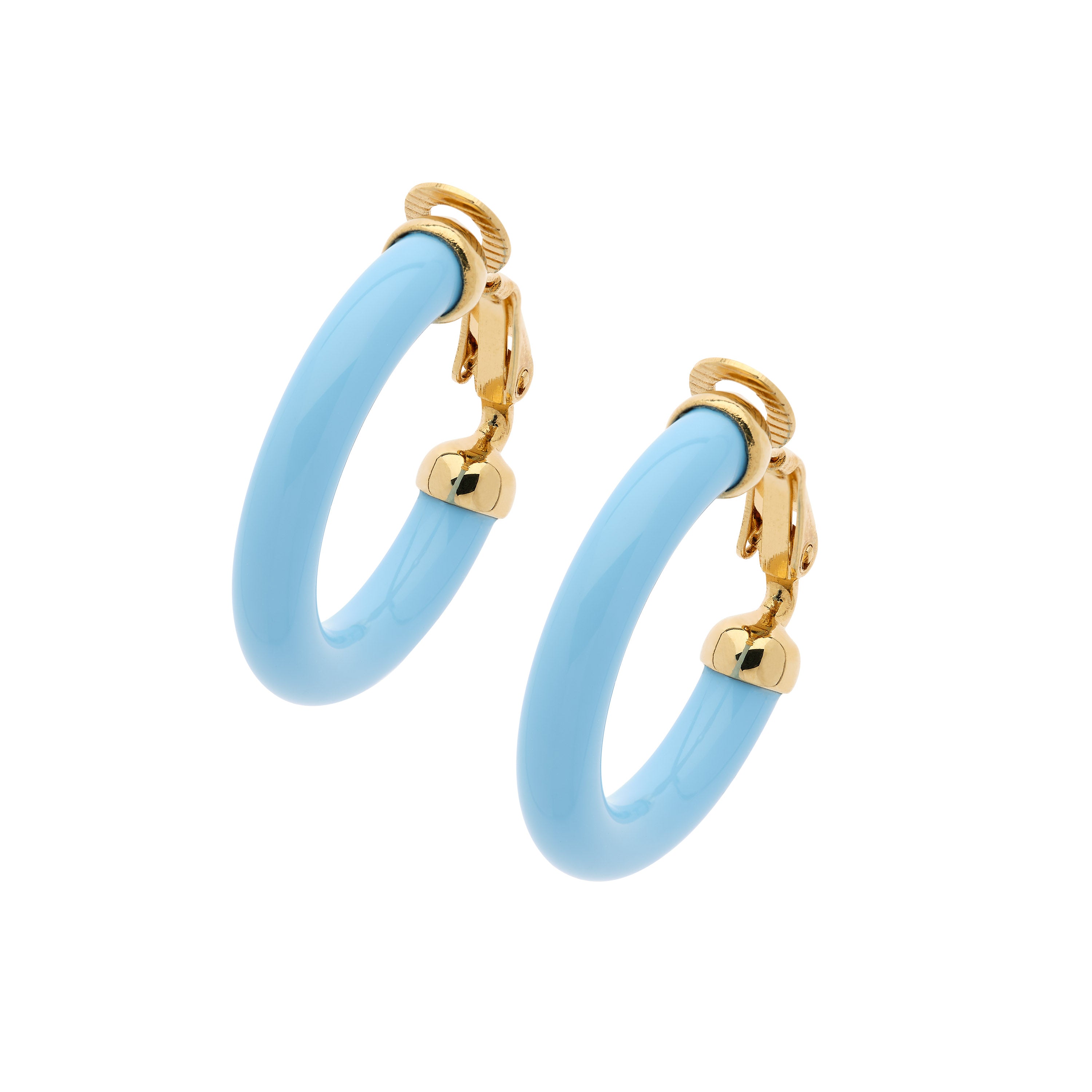 Blue resin hoop earrings 2025